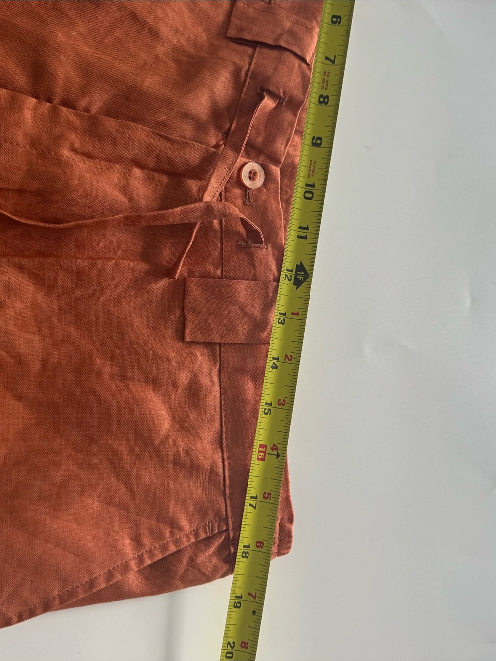 Plus-Size Rust Drawstring Culotte Trousers - Picture 7 of 9